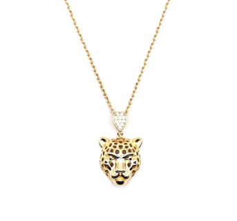 Collar de plata Pantera