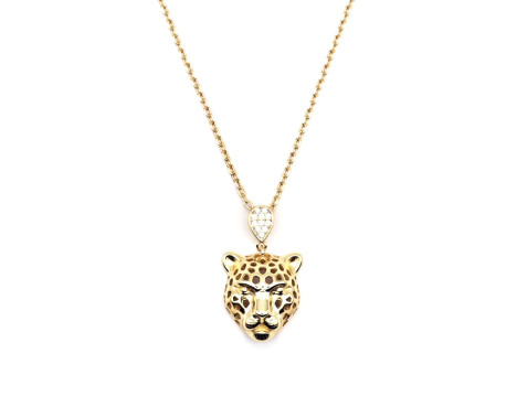 Collar de plata Pantera
