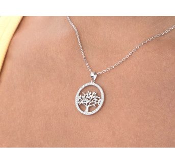 Collar plata Árbol de la Vida circonitas