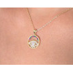 Collar de plata baño oro Ojo turco