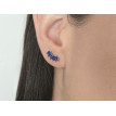 Pendientes trepadores plata Azul Pendientes trepadores plata Azul