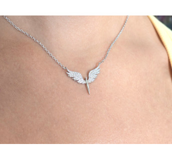 Collar de plata Alas Circonitas