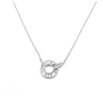 Collar plata 925 Círculo circonitas