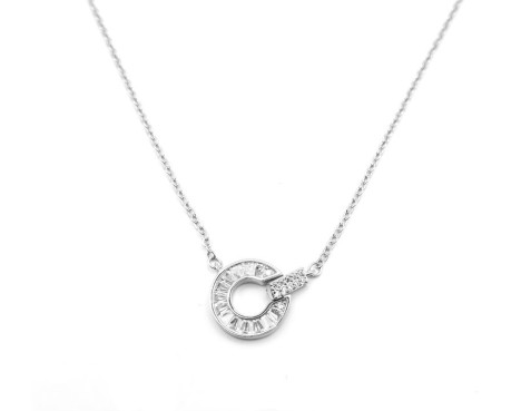 Collar plata 925 Círculo circonitas