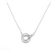 Collar plata Círculo circonitas Collar plata Círculo circonitas