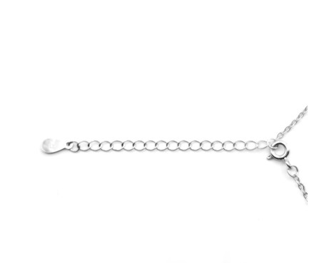 Collar plata Círculo circonitas