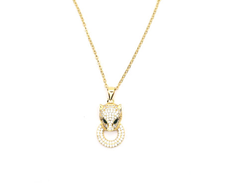 Collar plata Pantera circonitas
