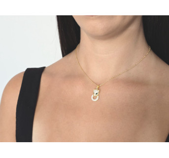 Collar Pantera plata circonitas