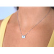 Collar rectángulo Nácar plata Collar rectángulo Nácar plata