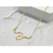 Gargantilla Serpiente plata baño oro