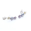 Pendientes trepadores Flores plata Pendientes trepadores Flores plata