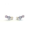 Pendientes trepadores Flores plata Pendientes trepadores Flores plata