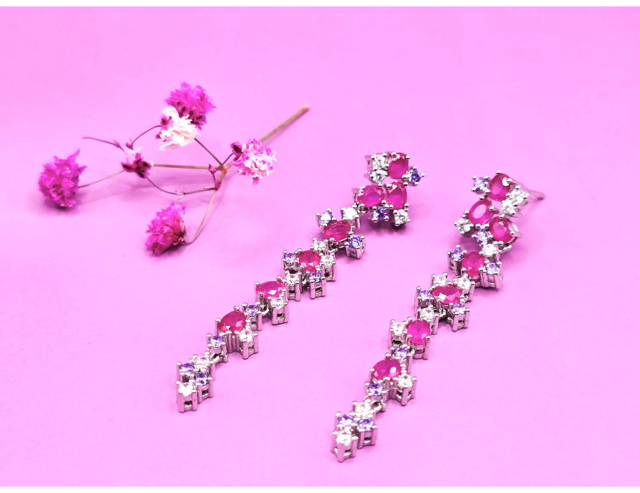 Pendientes Fucsia