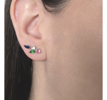 Pendientes trepadores Rosa