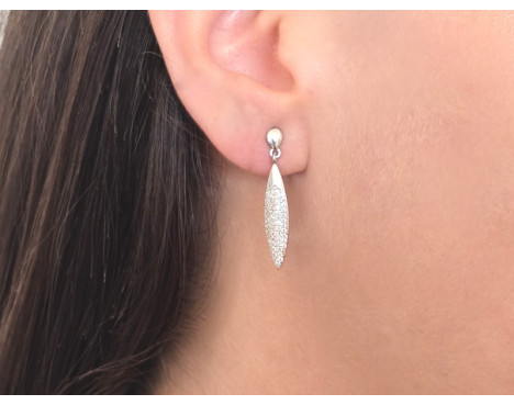 Pendientes largos plata circonitas