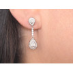 Pendientes largos lágrima de plata