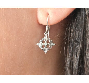 Pendientes hippie Nudo de Bruja plata