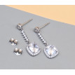Pendientes largos circonitas cuadrado