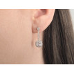 Pendientes largos circonitas cuadrado