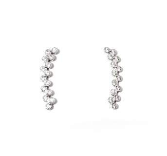 Pendientes Trepadores plata y circonitas