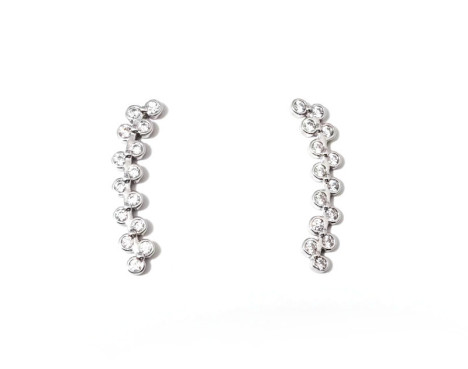Pendientes Trepadores plata y circonitas