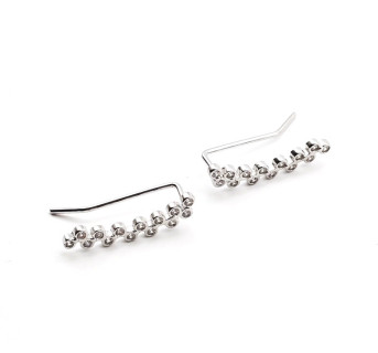 Pendientes Trepadores plata y circonitas
