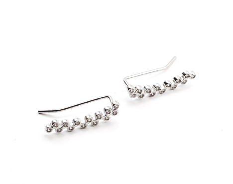 Pendientes Trepadores plata y circonitas