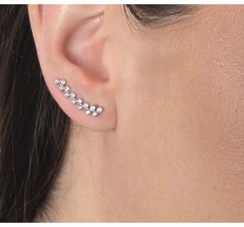 Pendientes Trepadores plata y circonitas