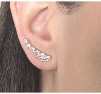 Pendientes Trepadores circonitas plata