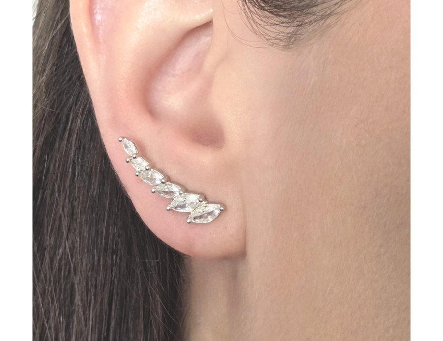 Pendientes Trepadores circonitas plata Pendientes Trepadores circonitas plata