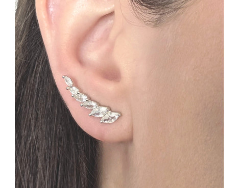 Pendientes Trepadores circonitas plata