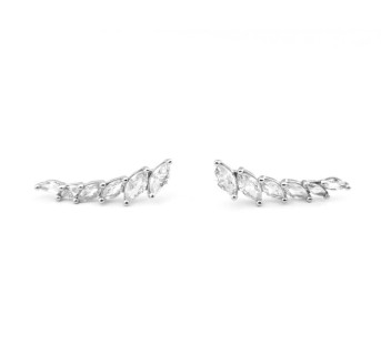 Pendientes Trepadores circonitas plata