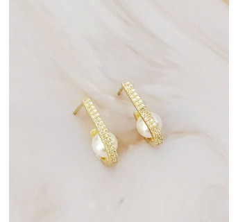 Pendientes Perlas y circonitas