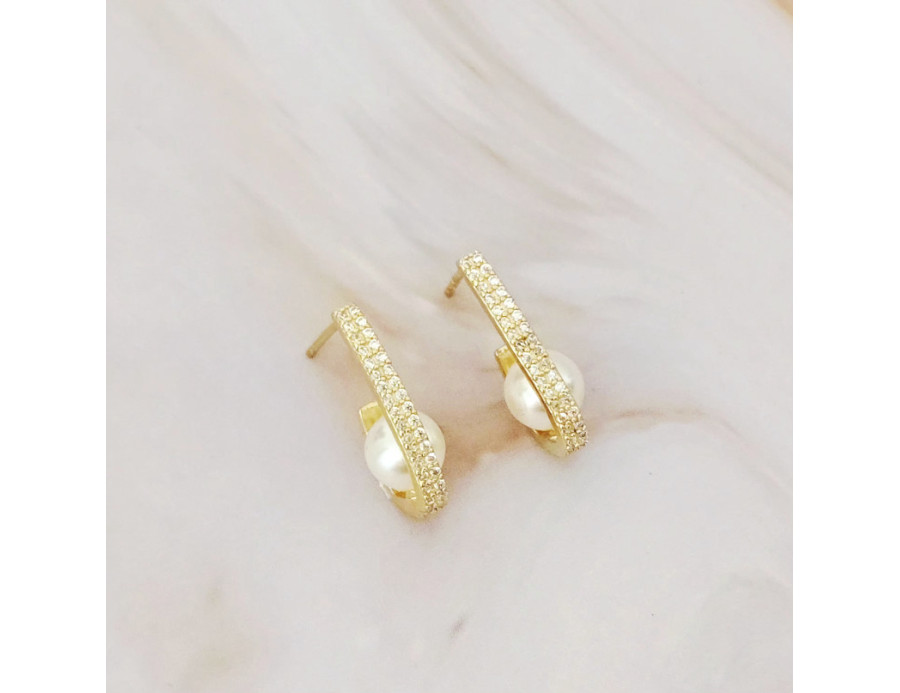 Pendientes Perlas y circonitas
