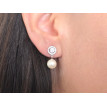 Pendientes largo medio Perlas y circonitas Pendientes largo medio Perlas y circonitas