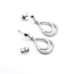 Pendientes largo medio plata Pendientes largo medio plata