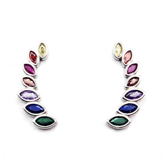Pendientes Trepadores color plata
