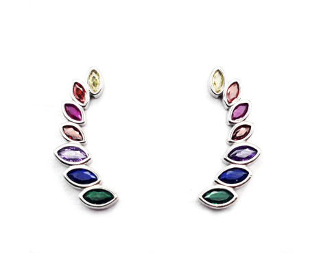 Pendientes Trepadores color plata