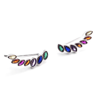 Pendientes Trepadores color plata 925