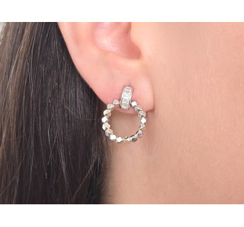 Pendientes Aros labrados plata