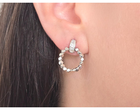 Pendientes Aros labrados plata