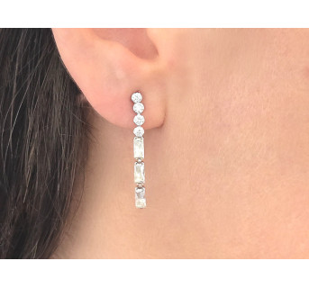 Pendientes largos circonitas