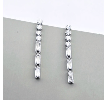 Pendientes largos circonita