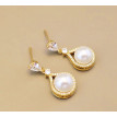 Pendientes Perlas circonitas plata Pendientes Perlas circonitas plata