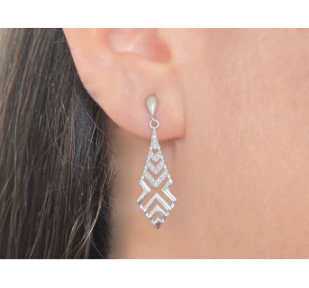 Pendientes Geométricos plata