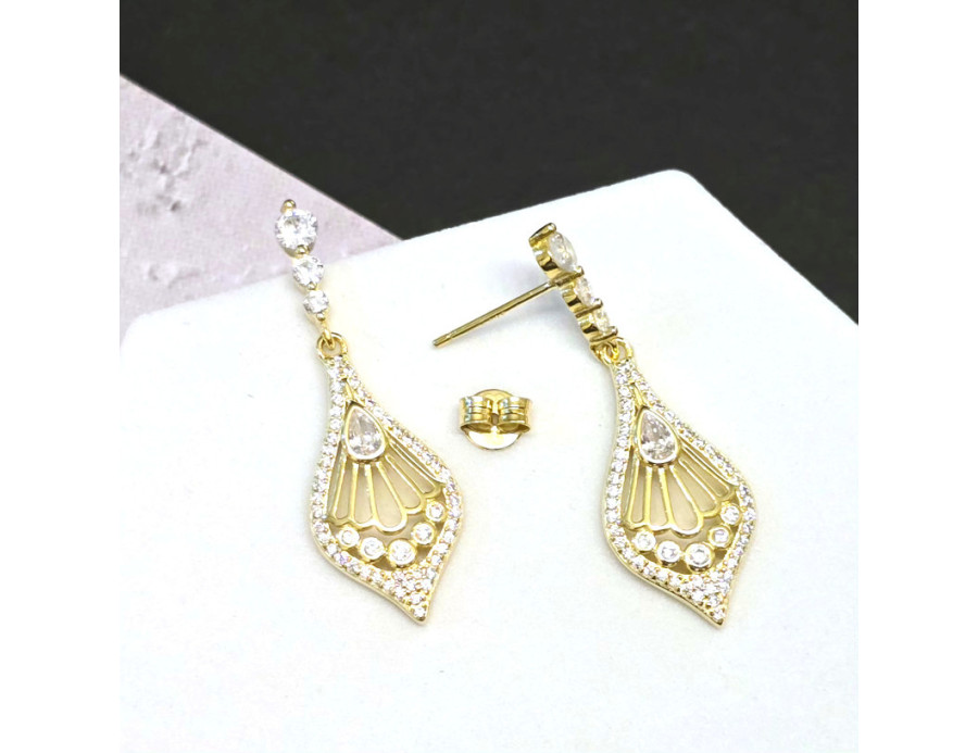Pendientes Largos Circonitas Pendientes Largos Circonitas