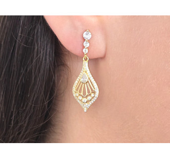Pendientes Largos Circonitas 925