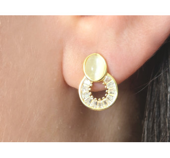 Pendientes pequeños baño oro