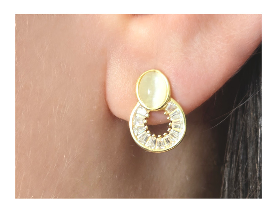 Pendientes pequeños baño oro Pendientes pequeños baño oro