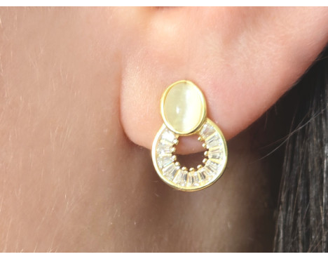 Pendientes pequeños baño oro